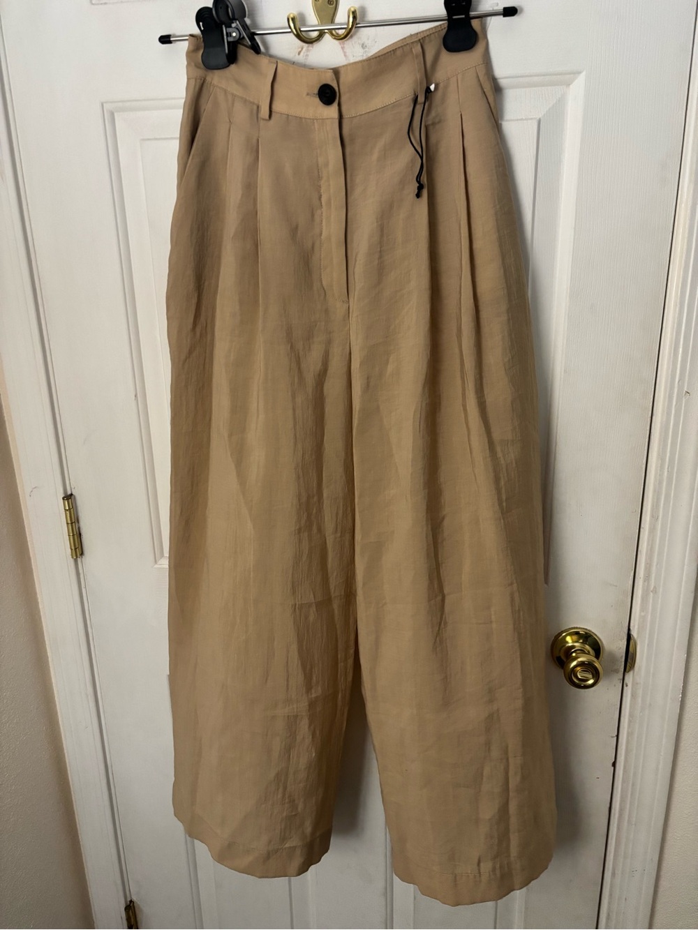 Zara Wide-Leg Chinos in Tan NWOT